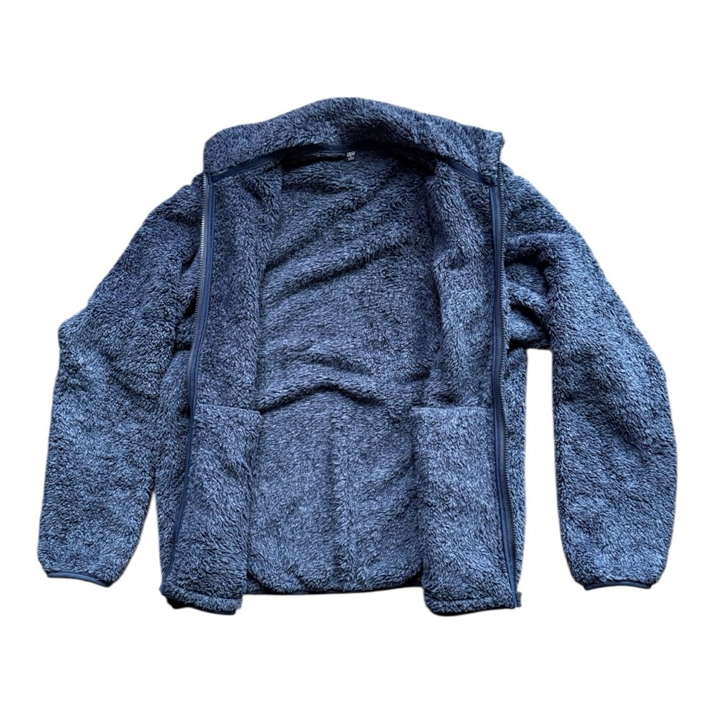 Uniqlo Navy Sherpa Fleece Full Zip Jacket – Size M - Picture 3 of 6